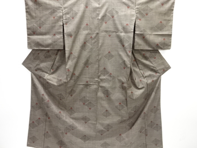 JAPANESE KIMONO / DORO OSHIMA TSUMUGI (5 maruki) / WOVEN PINE